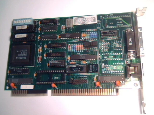 Everex EV2027 00698-0001 Ethernet NIC Card 16-bit ISA Twisted Pair SEEQ NQ8005 - image 2