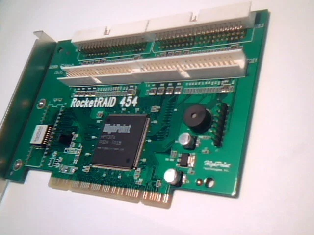 HighPoint RocketRAID 454 4-Channel ATA RAID 5 HPT374 - small BIOS chip - image 2