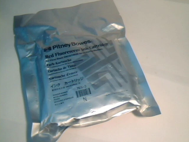 NEW GENUINE PITNEY BOWES 765-3 Red Fluorescent Ink Cartridge for DM230 DM330