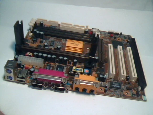 Motherboard Pentium Slot1 PCChips MB-M761 rev 3.1B PC100 BX AGP SoundPro ✅TESTED