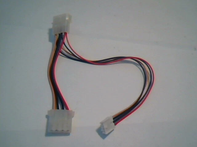 Vintage power spltter adapter cable large molex small molex hard drive floppy