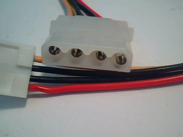 Vintage power spltter adapter cable large molex small molex hard drive floppy - image 3