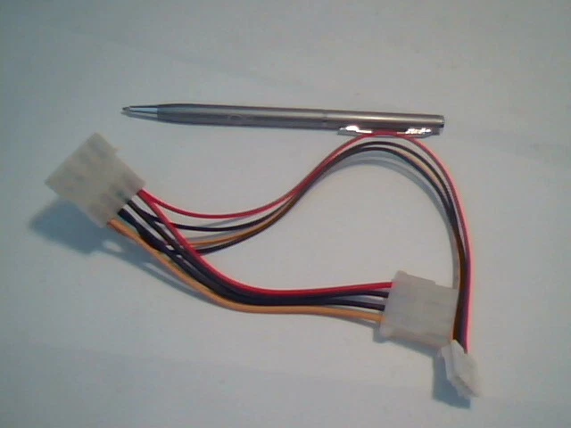 Vintage power spltter adapter cable large molex small molex hard drive floppy - image 5