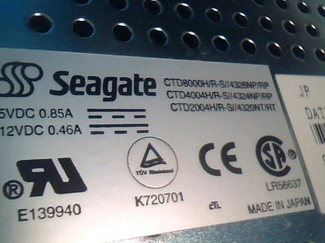 NEW -- SCSI DAT Tape Drive Seagate CTD4004H-S 70000602-013 4GB 1996 - image 6