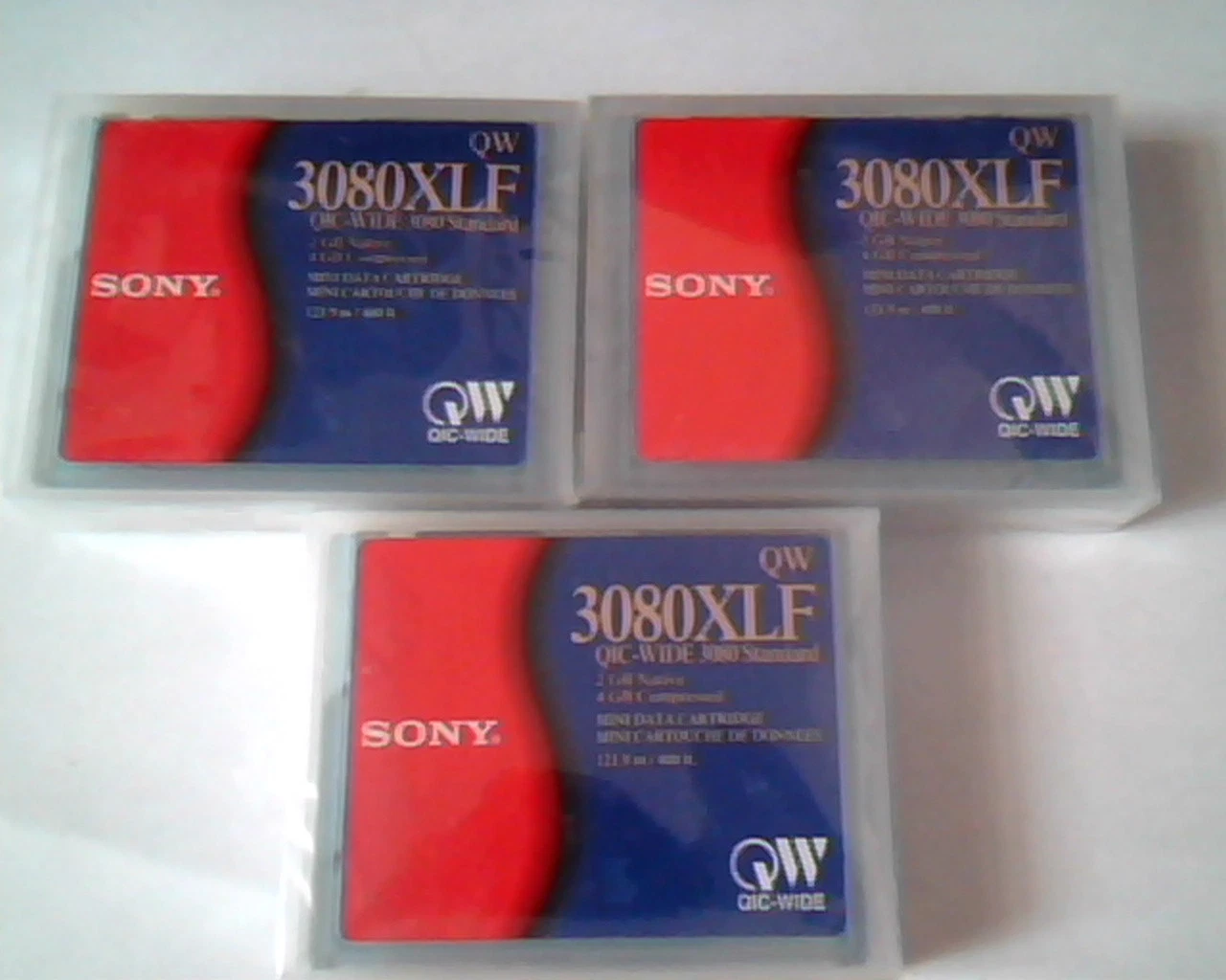 Data Cartridge Storage Sony QW 3080XLF QIC-Wide mini 4GB - SET of 3 BRAND NEW