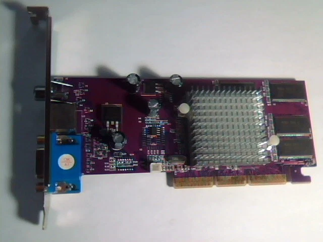 AGP Video Graphics Card GeForce 4 MX440 8X 64MB DDR Tv-out nvidia