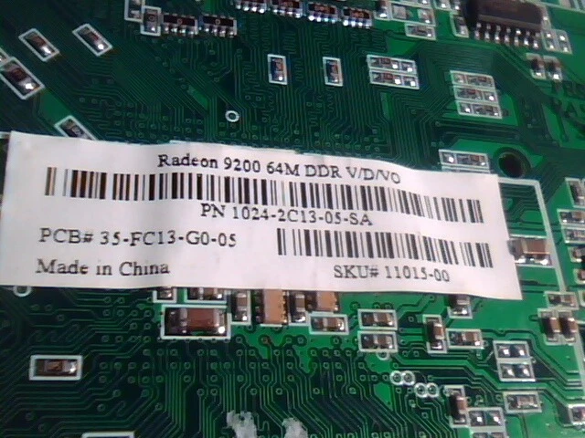 AGP Video Graphics Card ATI Radeon 920064M DDR V/D/VO 1024-2C13-05-SA - image 3