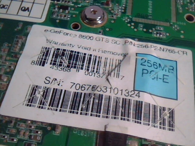 PCI-E Video Graphics Card EVGA e-GeForce 8600 GTS NVP401-PB Rev 1.0 256MB - image 4