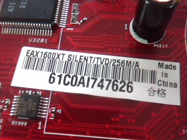 AGP Video Graphics Card ASUS EAX1600XT Silent TVD 256M RV530-A671SP R1.00 - image 2