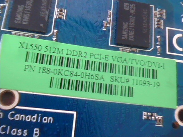 PCI-E Video Graphics Card ATI Saphhire X1550 512M DDR2 190-A67631-00 - image 4