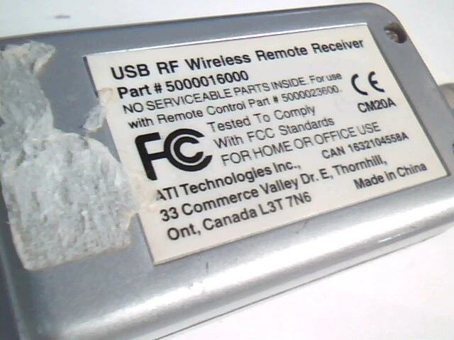 ATI All-In-Wonder USB RF Adapter 5000016000 for Remote Wonder - image 3