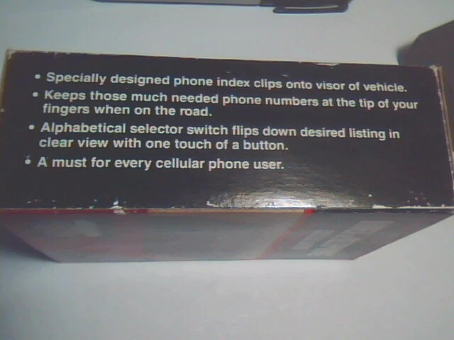 Vintage 1995 Cellular Phone ROLODEX Index Portable For Car Visors by Pronto - image 3