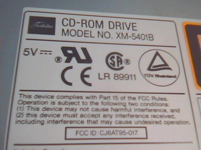 CD-ROM Drive Toshiba XM-5401B v 005 50-pin SCSI 1996 CI MA51226 CD - image 5