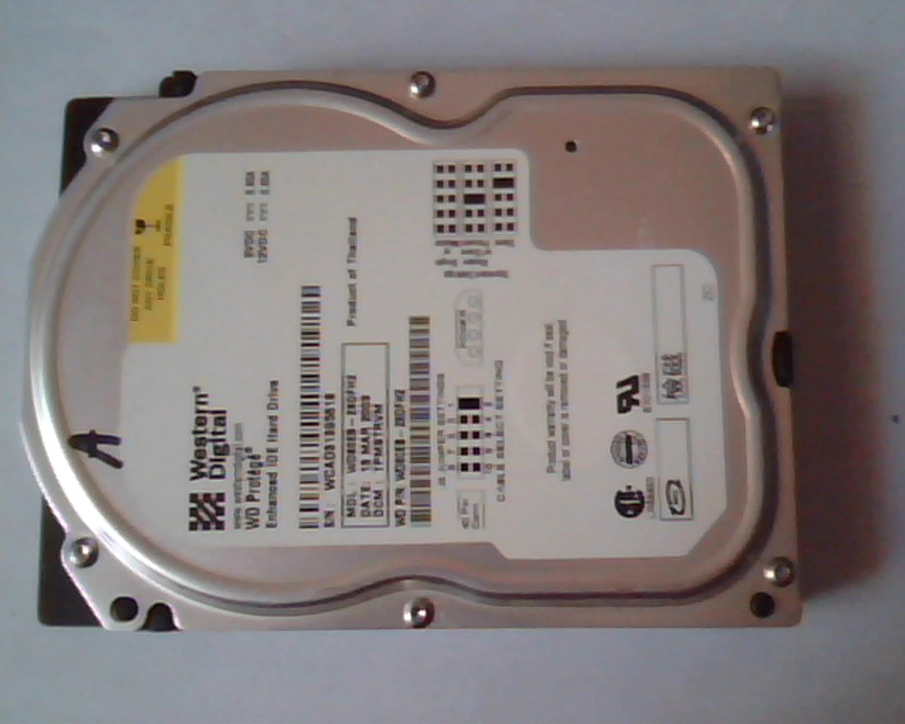 Hard Disk Drive IDE Western Digital Protege WD80EB-28DFH2 TPMSTRVM WD80EB