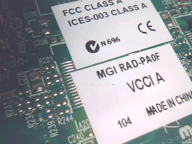 Video Graphics Card Totoku LV32P4/R Matrox F7104-01 PCI graphics MGI RAD-PA0F - image 9