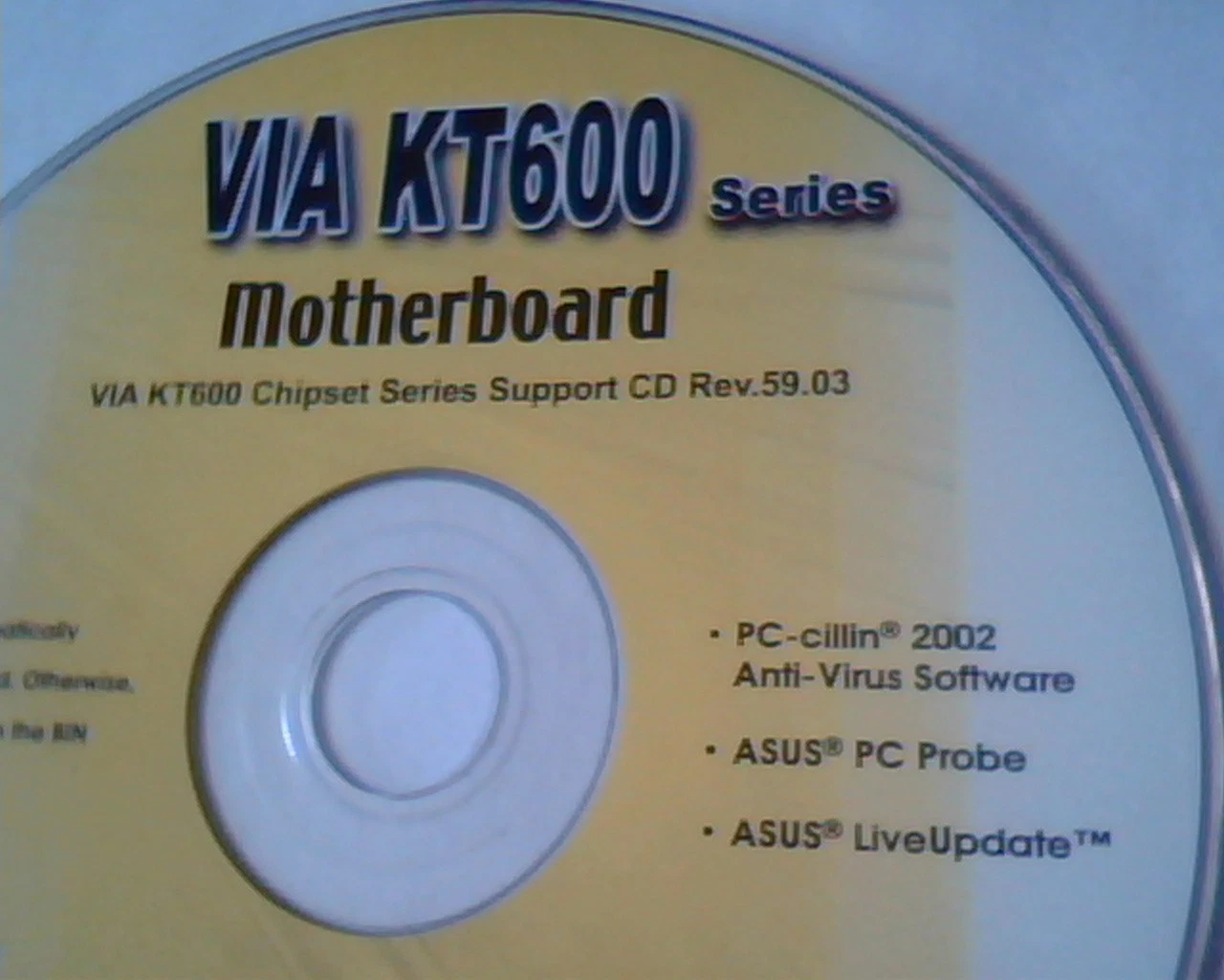 CD ASUS VIA KT600 Series Motherboard VIA Chipset Support Rev.59.03 M331 - image 2