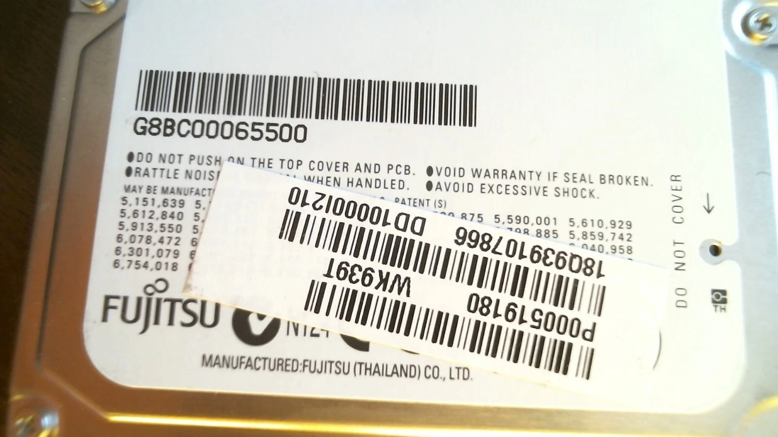 HDD Laptop Hard Disk Drive SATA Fujitsu MHZ2400BT CA06900-B41000SN 400GB - image 3