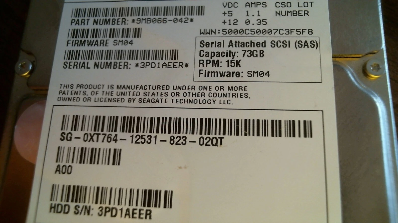 HDD Laptop Hard Disk Drive SATA Seagate Savvio 15K.1 ST97351SS A-01-0832-4 - image 3