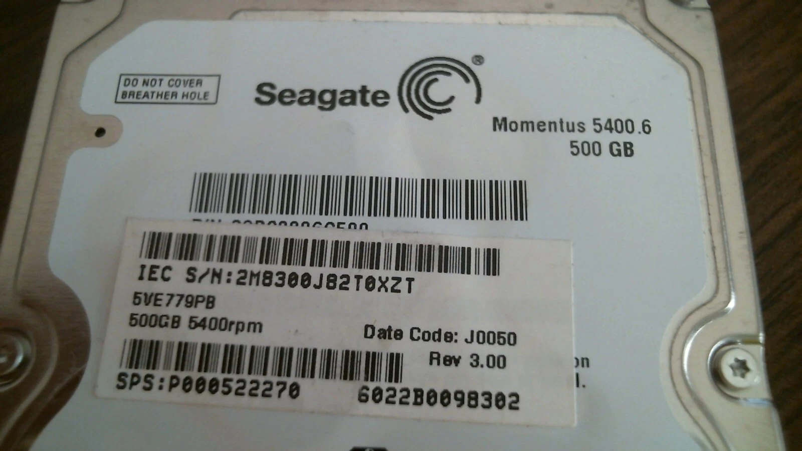 HDD Laptop Hard Disk Drive SATA Seagate Momentus 5400.6 ST9500325AS 9HH134-150 - image 2