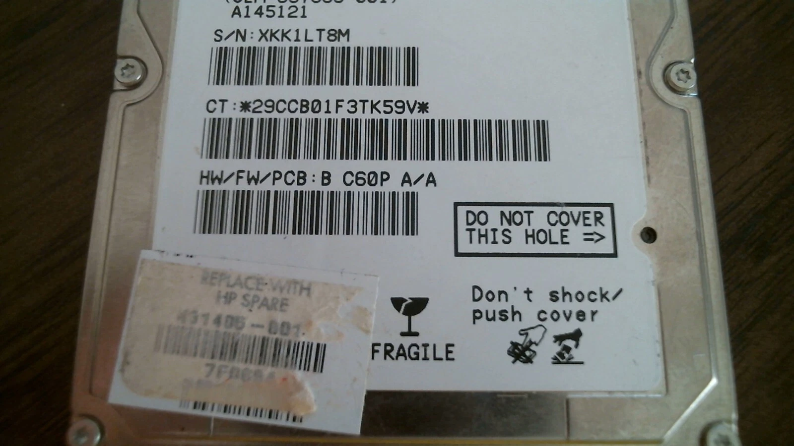 HDD Laptop Hard Disk Drive SATA Hitachi Travelstar HTS541080G9SA00 0A27484 - image 3