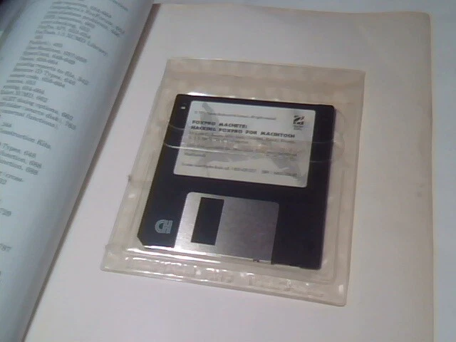 Vintage Book with Floppy Disk - Hacking FoxPro Machete for Macintosh Slater - image 3