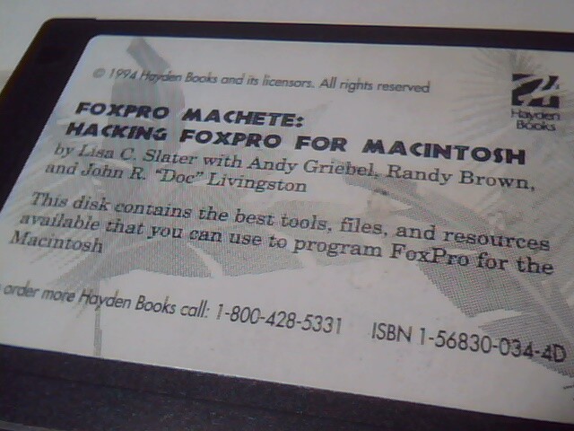 Vintage Book with Floppy Disk - Hacking FoxPro Machete for Macintosh Slater - image 4