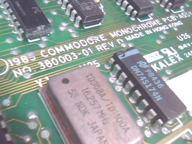Video Graphics Card ISA Commodore PC-10 Monochrome Card 380003-01 RevD HD68B45SP - image 4