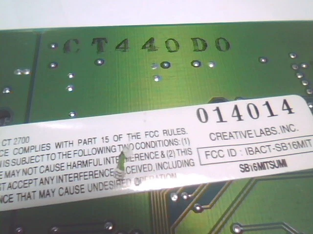 Creative Labs SoundBlaster SB16 MITSUMI CT2700 16-bit ISA Sound Card vintage v1 - image 7