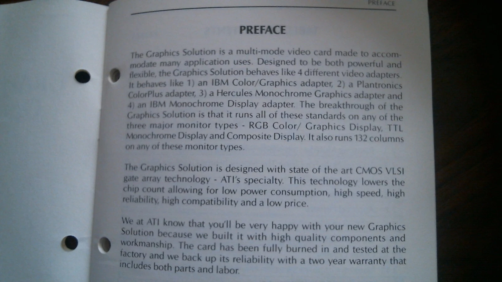 User's Manual - Graphics Solution Static RAM Version ATI Video Card Operations - image 3