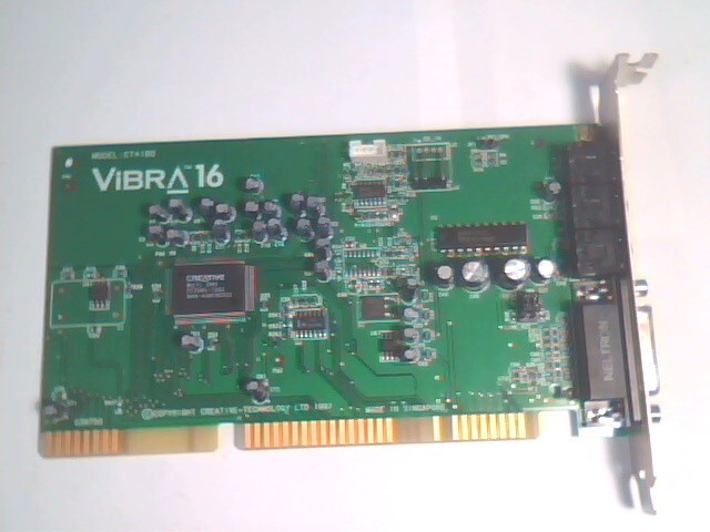 Creative Labs SoundBlaster Vibra16 CT4180 16-bit ISA Sound Card vintage v3