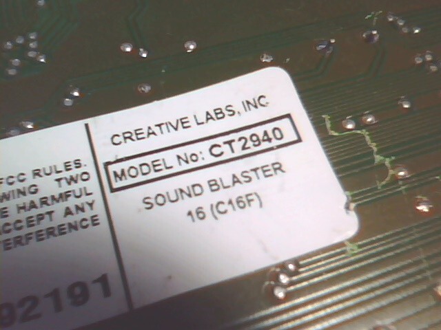 Creative Labs SoundBlaster 16(C16F) CT2940 16bit ISA Sound Card vintage V16FPNP. - image 9