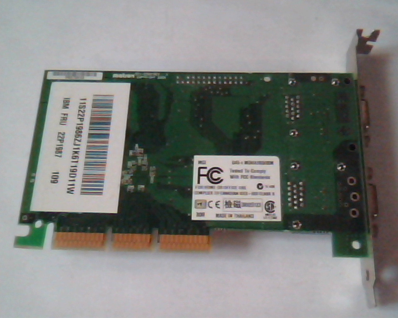 AGP card Matrox 971-0302 Rev A MGI G45+MDHA16D IBM 22P1987 109 Dual VGA — image 5