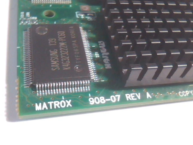 Video Graphics Card PCI IBM 25P1899 Matrox MGI G2+/QUAD-PL/TVN 906-07 G200 MMS - image 5