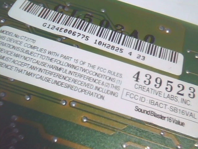Creative Labs SoundBlaster SB16 Value CT2770 16bit ISA Sound Card vintage v3 411 - image 10
