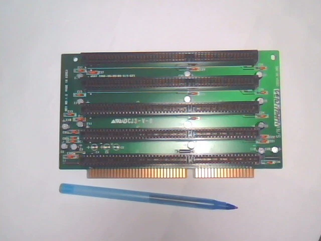 Vintage ISA bus slot extension riser card 5-slot 16-bit 8-bit