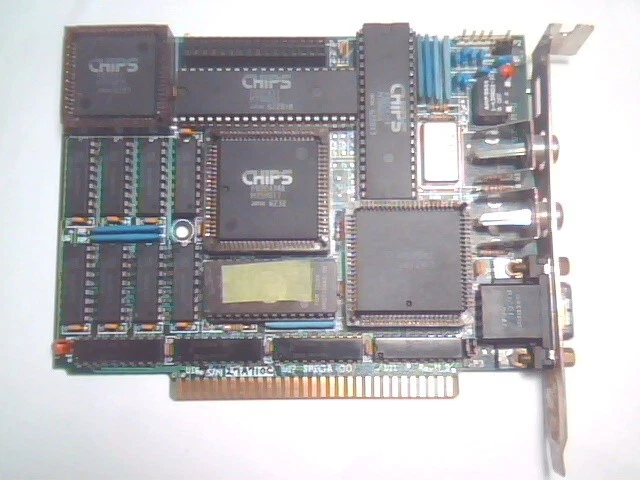 Video Graphics Card SPEGA EGA CHIPS 8Bit ISA vintage IBM 5150 PC/XT