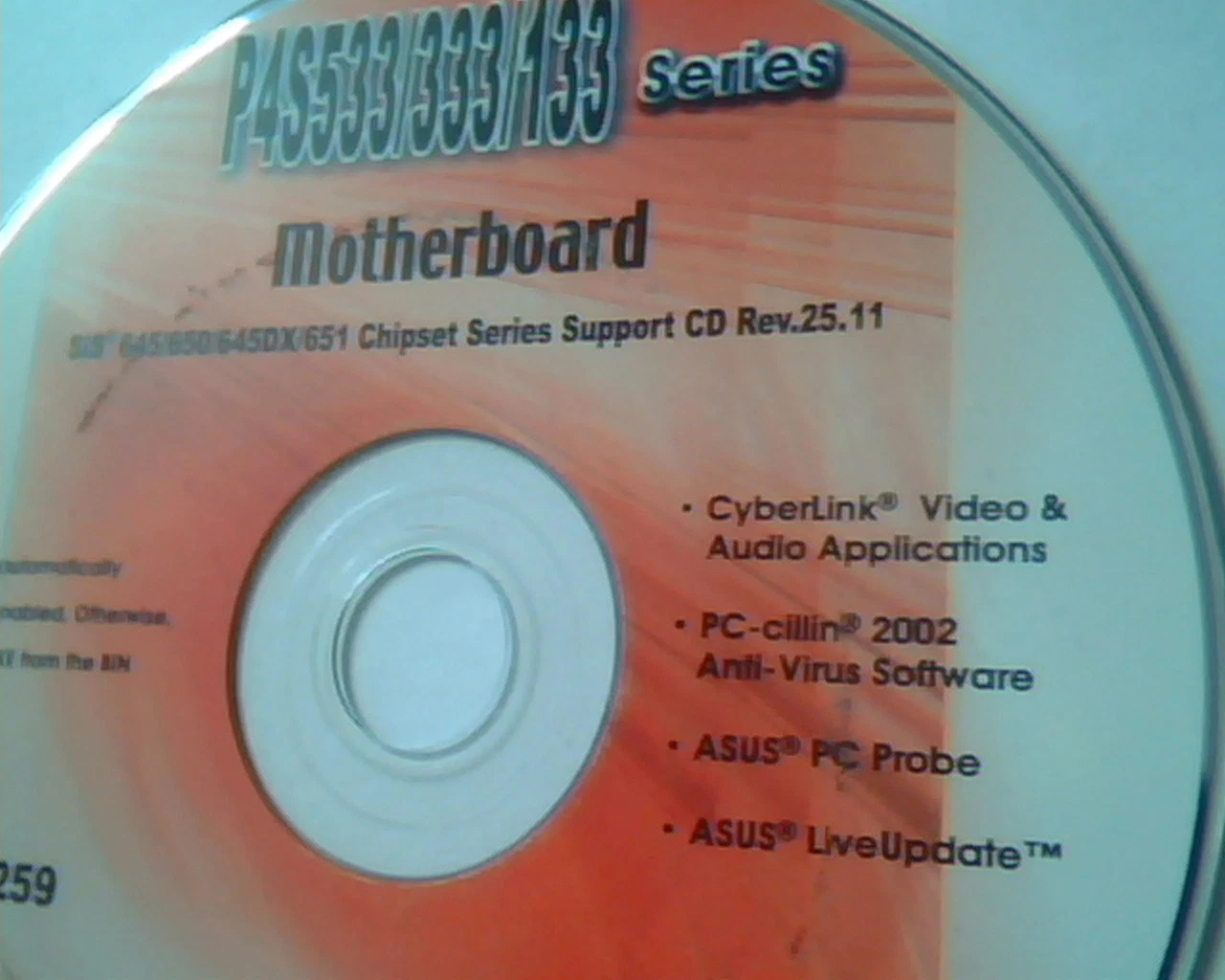 CD ASUS P4S533/333/133 Series Motherboard SiS 645/650/645DX/651 Chipset Support - image 2