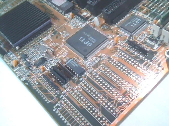 486 Motherboard MV035 7 ISA slots coin battery 50MHz 3V OPTI 802 AMI Perle 494 - image 5