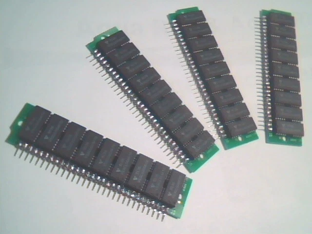 30-pin 30pin SIPP 1MB each stick - set of 4 - fast -70 70ns speed (4MB total)