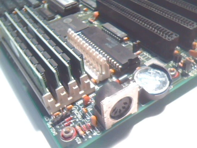 386 Motherboard 386SX-16 Baby-AT UMC 82C336 5MB RAM Coin Battery AMI XCMOS SETUP - image 3
