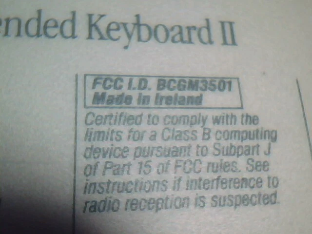 Apple Extended Keyboard II M3501 BCGM3501 825-2031-A FRENCH white ALPS Ireland - image 11