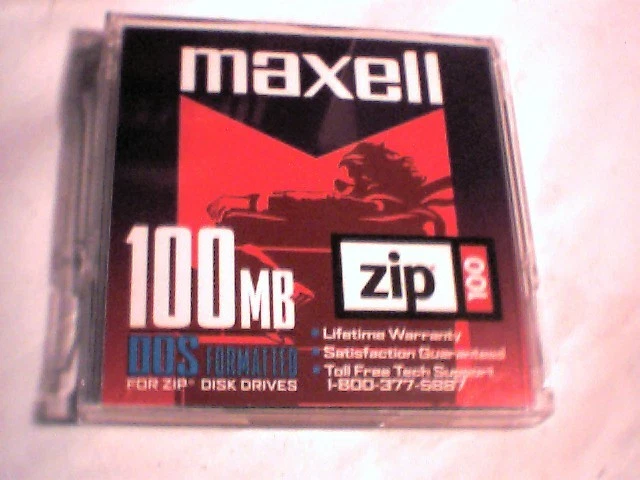 USED - 5-PACK ZIP 100MB Disks in Box for IBM DOS formatted computers Maxell - image 3
