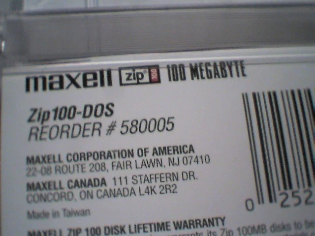USED - 5-PACK ZIP 100MB Disks in Box for IBM DOS formatted computers Maxell - image 4