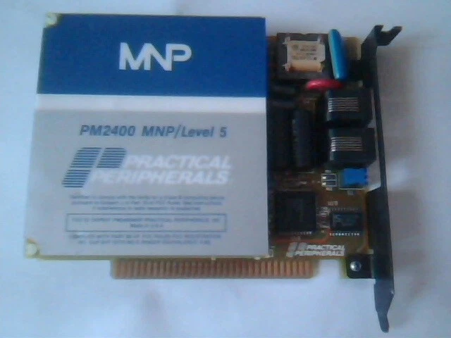 Practical Peripherals PM2400 MNP 8bit ISA Modem card
