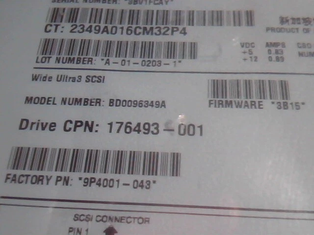 Compaq 9.1 Ultra3 SCSI HD 176493-001 3R-A0857-AA - image 3