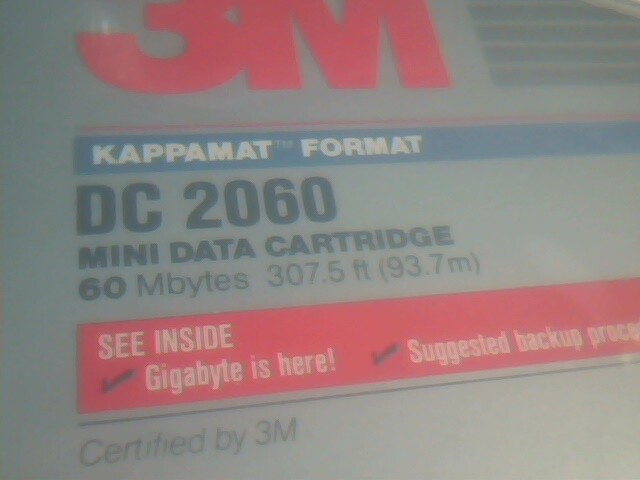 DC2060 DC 2060 3M Mini Data Cartridge Tape Irwin 60MB - image 2
