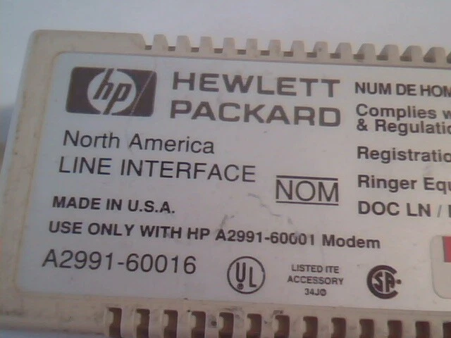 HP Modem Line Interface Adapter A2991-60016 9000 HP9000 - image 2