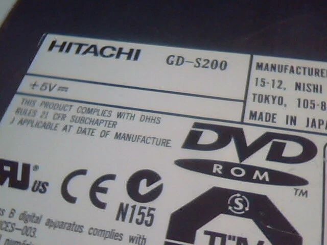 Hitachi DVD-ROM Drive GD-S200 Rev.A1 - image 2