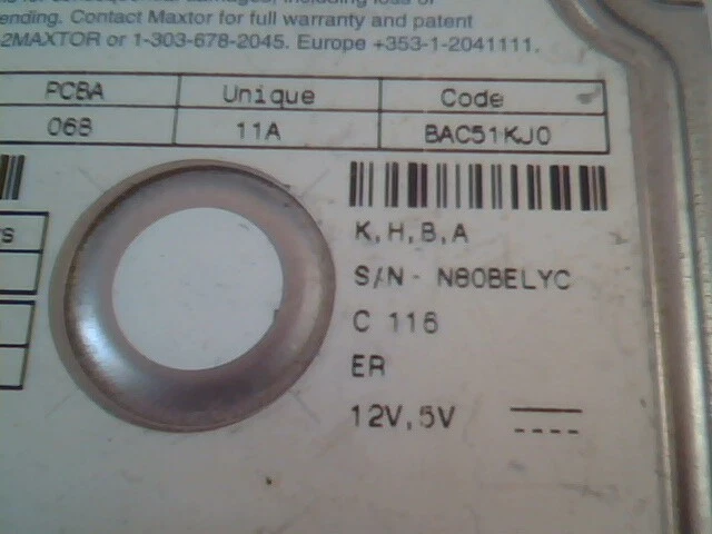 Hard Drive IDE Disk Maxtor 96147H8 BAC51KJ0 08A DN08A - image 3