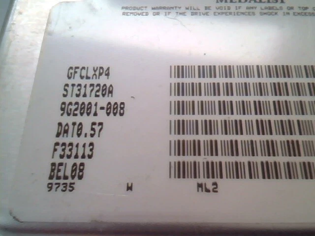 Hard Disk Drive IDE Seagate Medalist ST31720A 9G2001-008 - image 3
